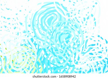 Azul claro, fondo vectorial amarillo con formas memphis. Ilustración con formas de degradado coloridas en estilo abstracto. Fondo para un teléfono móvil.