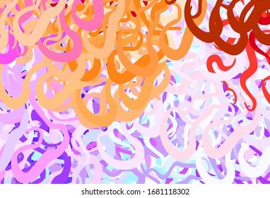 Light Blue, Yellow vector backdrop with wry lines. Glitter abstract illustration with wry lines. New composition for your brand book.