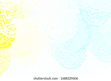 Light Blue, Yellow vector backdrop with memphis shapes. Illustration with colorful gradient shapes in abstract style. Elegant design for wallpapers.