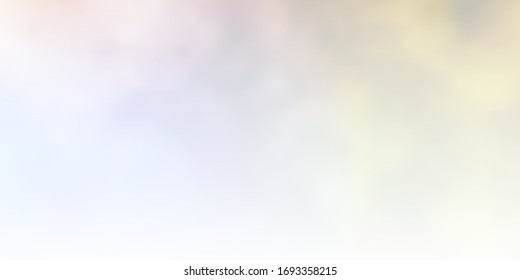 Light Blue, Yellow vector backdrop with cumulus. Shining illustration with abstract gradient clouds. Colorful pattern for appdesign.