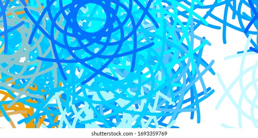 Light Blue, Yellow vector backdrop with chaotic shapes. Simple design in abstract style with gradient forms. Background for cell phones.