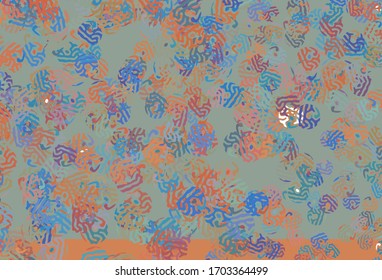 Light Blue, Yellow vector backdrop with memphis shapes. Illustration with colorful gradient shapes in abstract style. Modern design for your business card.