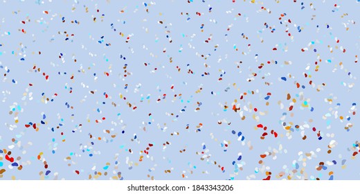 Light blue, yellow vector backdrop with chaotic shapes. Colorful illustration with simple gradient shapes. Simple illustration for your web site.