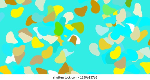 Light blue, yellow vector backdrop with chaotic shapes. Colorful illustration with simple gradient shapes. Simple illustration for your web site.