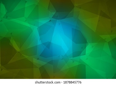 Light Blue, Yellow vector backdrop with polygonal shapes. Modern abstract illustration with colorful random forms. Simple design for your web site.