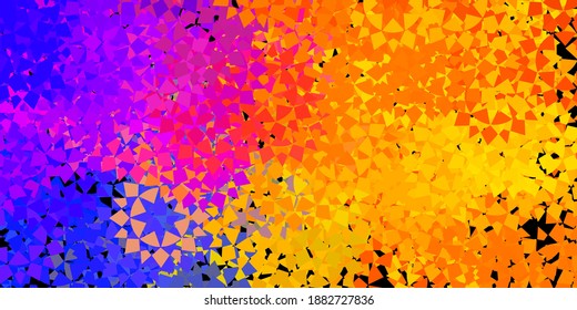 Light blue, yellow vector backdrop with triangles, lines. Simple design in abstract style with triangles, lines. Template for commercials.