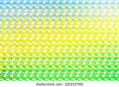 Light Blue, Yellow vector backdrop with bent lines. Creative illustration in halftone marble style with gradient. The best blurred design for your business.