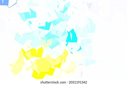 Light Blue, Yellow vector backdrop with hexagons. Colorful hexagons on blur backdrop. Pattern for texture of wallpapers.