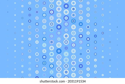 Light Blue, Yellow vector backdrop with dots. Blurred bubbles on abstract background with colorful gradient. Design for your business advert.