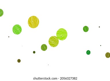 Light blue, yellow vector backdrop with dots. Blurred decorative design in abstract style with bubbles. Completely new template for your brand book.