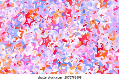 Light Blue, Yellow vector backdrop with small and big stars. Glitter abstract illustration with colored stars. Template for cosmic backgrounds.