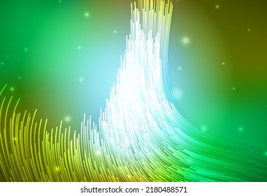 Light Blue, Yellow vector backdrop with curved lines. Colorful gradient illustration in simple style with lines. Simple template for your design.
