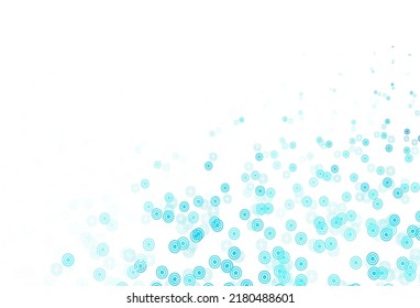 Light Blue, Yellow vector backdrop with dots. Abstract illustration with colored bubbles in nature style. Design for your business advert.