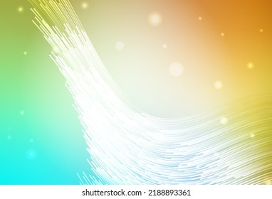 Light Blue, Yellow vector backdrop with wry lines. Colorful gradient illustration in simple style with lines. Pattern for your design.