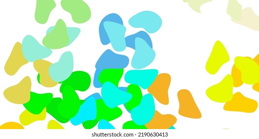 Light blue, yellow vector backdrop with chaotic shapes. Illustration with colorful shapes in abstract style. Simple illustration for your web site.