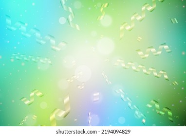 Light Blue, Yellow vector backdrop in holiday style. Simple gradient illustration with Christmas attributes. Best design for a college poster, banner.