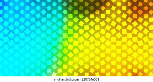Light Blue, Yellow vector backdrop with rectangles. Abstract gradient illustration with colorful rectangles. Best design for your ad, poster, banner.