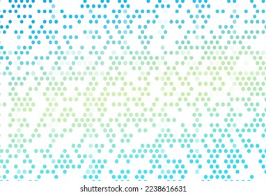 Light Blue, Yellow vector backdrop with dots. Abstract illustration with colored bubbles in nature style. Completely new template for your brand book.