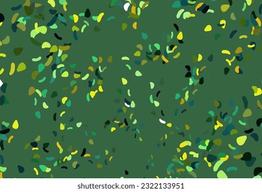Azul claro, fondo vectorial amarillo con formas abstractas. Ilustración simple y colorida con formas abstractas de gradiente. Diseño sencillo para su sitio web.