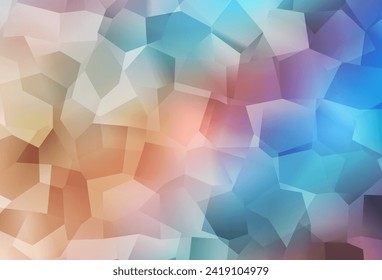 Light Blue, Yellow vector backdrop with memphis shapes. Illustration with colorful gradient shapes in abstract style. Modern design for your business card.