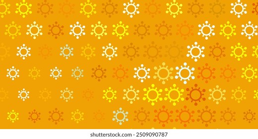 Light blue, yellow vector backdrop with virus symbols. Colorful abstract illustration with gradient medical shapes. Simple drawing against danger fever.
