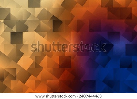 Light Blue, Yellow vector backdrop with rhombus. Glitter abstract illustration with rectangular shapes. Pattern can be used for websites.