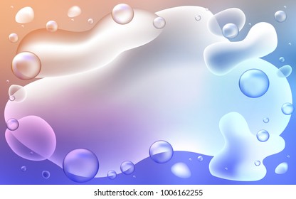 Light Blue, Yellow vector background with curved circles. Creative geometric illustration in memphis style with gradient. New composition for your brand book.