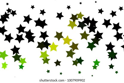 Light Blue, Yellow vector background with colored stars. Blurred decorative design in simple style with stars. Smart design for your business advert.