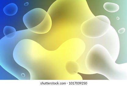Light Blue, Yellow vector background with bent lines. Brand-new colored illustration in memphis style with gradient. New composition for your brand book.
