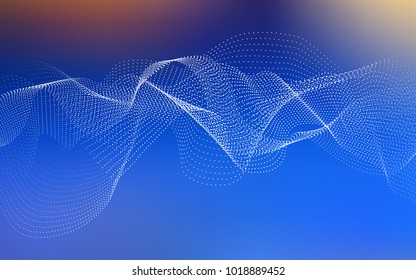 Light Blue, Yellow vector background with bubbles. Glitter abstract illustration with blurred drops of rain. Completely new template for your brand book.