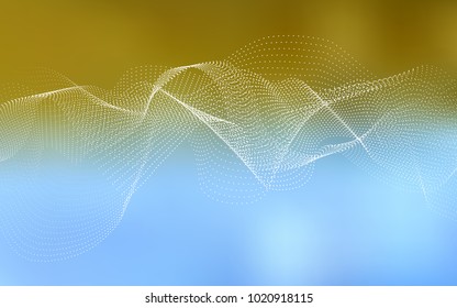 Light Blue, Yellow vector background with bubbles. Modern abstract illustration with colorful water drops. The pattern can be used for aqua ad, booklets.