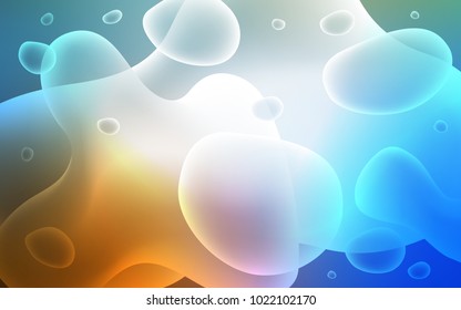 Light Blue, Yellow vector background with abstract circles. Creative geometric illustration in memphis style with gradient. Brand-new design for your ads, poster, banner.