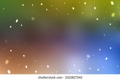 Light Blue, Yellow vector background with xmas snowflakes. Glitter abstract illustration with crystals of ice. The pattern can be used for new year leaflets.
