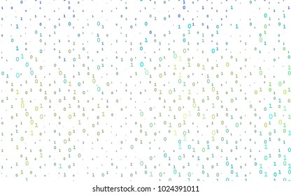Light Blue, Yellow vector background with signs of numerals. Blurred design in simple style with collection of numerals. The pattern can be used for school, grammar websites.