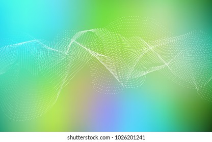 Light Blue, Yellow vector background with dots. Glitter abstract illustration with blurred drops of rain. New design for ad, poster, banner of your website.
