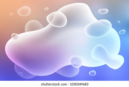 Light Blue, Yellow vector background with lava shapes. Shining crooked illustration in memphis style. Brand-new design for your ads, poster, banner.