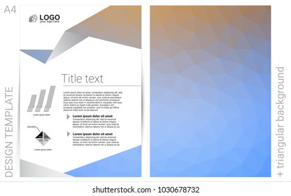 Light Blue, Yellow vector  background for presentations. Beautiful colored sample in A4 size. Pattern for beautiful business cards, folders.