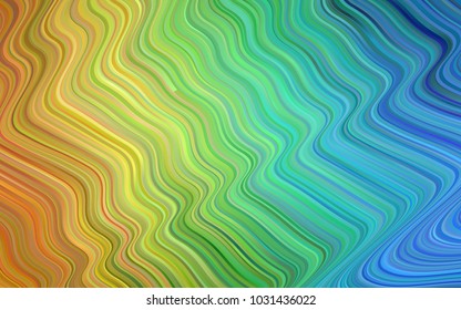 Light Blue, Yellow vector background with liquid shapes. A vague circumflex abstract illustration with gradient. Brand-new design for your ads, poster, banner.
