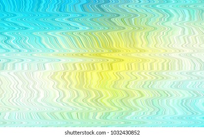 Light Blue, Yellow vector background with abstract lines. Creative illustration in halftone marble style with gradient. Marble style for your business design.
