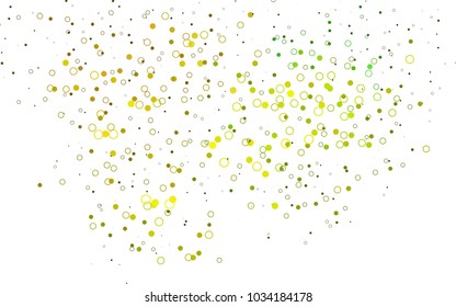 Light Blue, Yellow vector  background with bubbles. Illustration with set of shining colorful abstract circles. Completely new template for your brand book.
