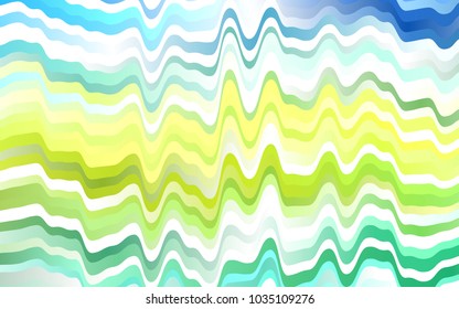Light Blue, Yellow vector background with bent lines. Brand-new colored illustration in marble style with gradient. Brand-new design for your ads, poster, banner.