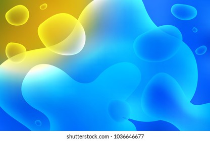 Light Blue, Yellow vector background with bent lines. Colorful illustration in abstract memphis style with gradient. A new texture for your  ad, booklets, leaflets.