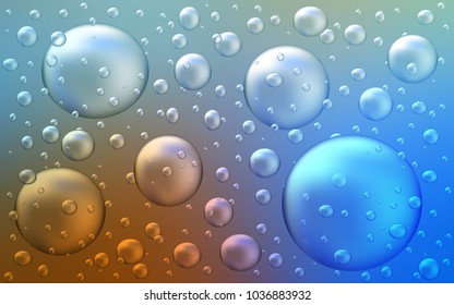 Light Blue, Yellow vector background with bubbles. Blurred decorative design in abstract style with bubbles. The pattern can be used for aqua ad, booklets.