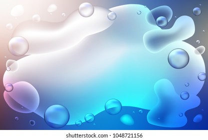 Light Blue, Yellow vector background with abstract circles. An elegant bright illustration with gradient. Memphis style for your business design.