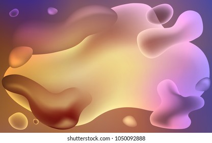 Light Blue, Yellow vector background with abstract circles. Blurred geometric sample with gradient bubbles.  Textured wave pattern for backgrounds.