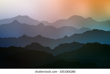 Light Blue, Yellow vector background with curved circles. Modern gradient abstract illustration with bandy lines. A completely new template for your business design.