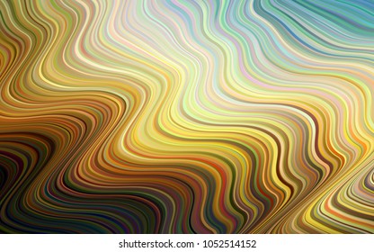 Light Blue, Yellow vector background with bent ribbons. Creative geometric illustration in marble style with gradient. A completely new memphis design for your business.
