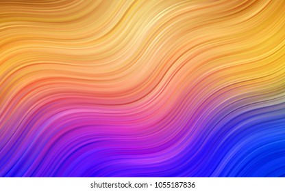 Light Blue, Yellow vector background with abstract circles. Blurred geometric sample with gradient bubbles.  New composition for your brand book.