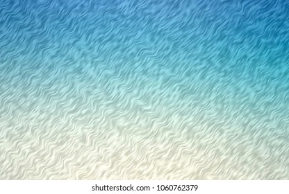 Light Blue, Yellow vector background with bent lines. Creative illustration in halftone marble style with gradient. New composition for your brand book.