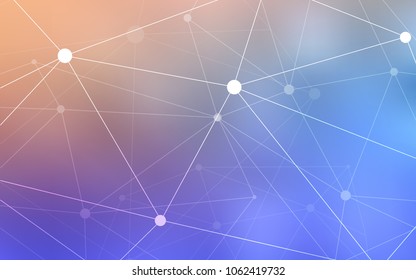 Light Blue, Yellow vector background with dots and lines. Modern abstract colorful illustration with spheres and lines. Pattern can be used for beautiful websites.